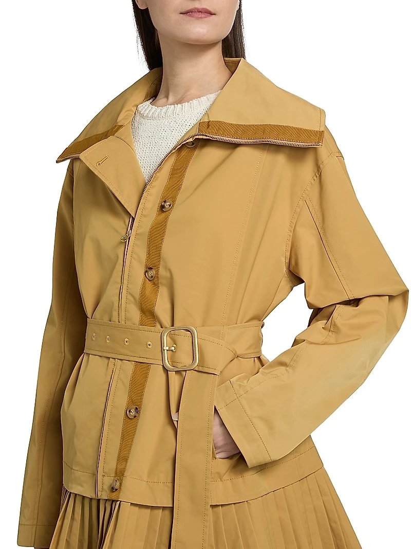 Lison Pleated Belted Jacket