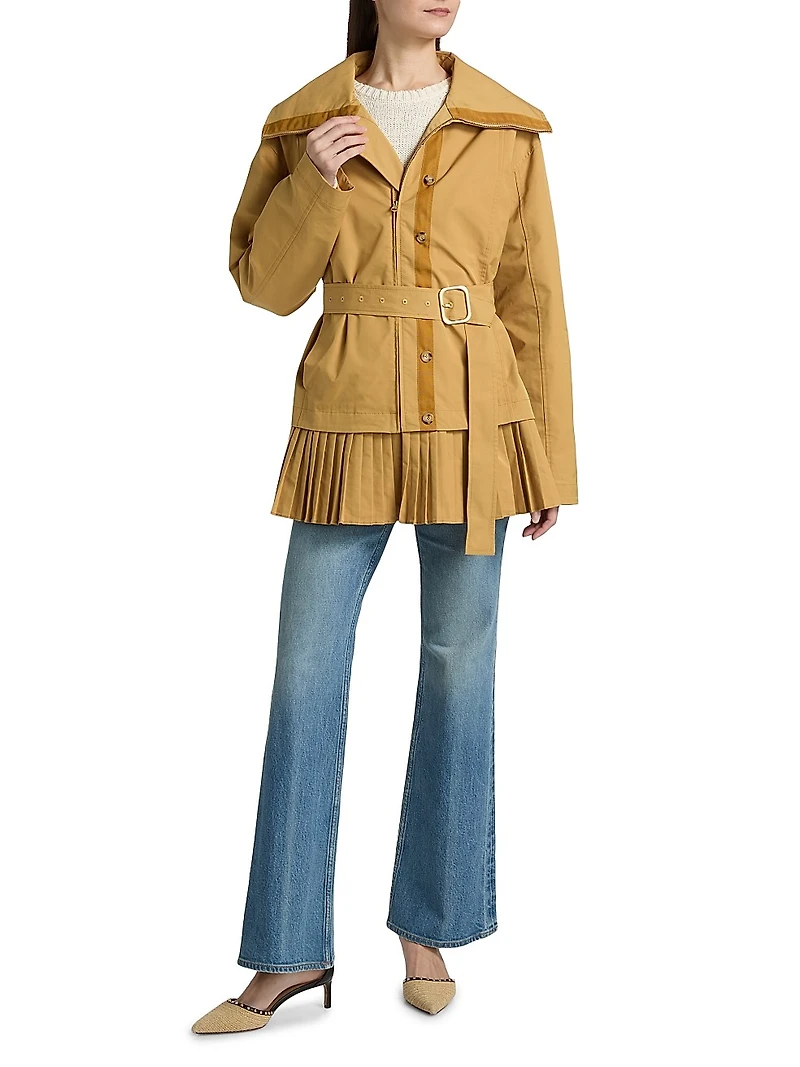Lison Pleated Belted Jacket