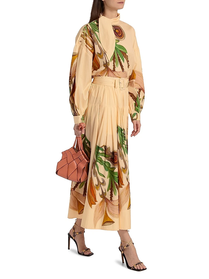 Anna Zemankova Filigree Belted Midi-Skirt