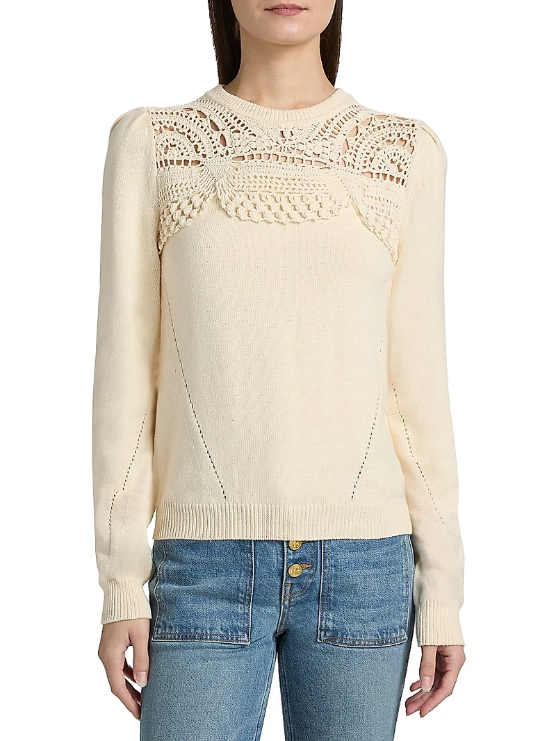 Lucette Crochet-Yoke Sweater