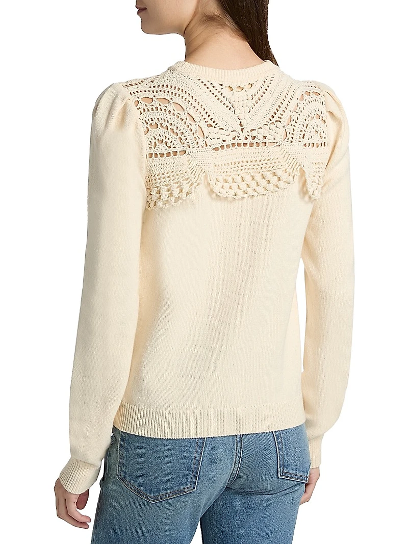 Lucette Crochet-Yoke Sweater