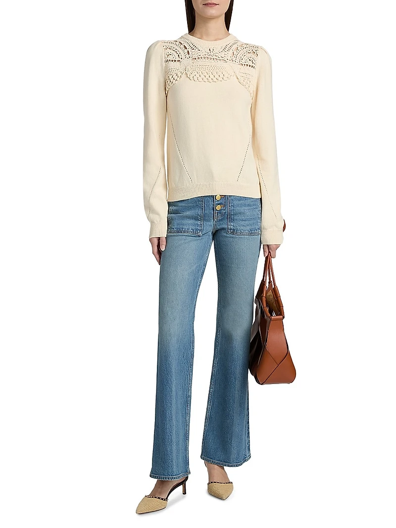 Lucette Crochet-Yoke Sweater