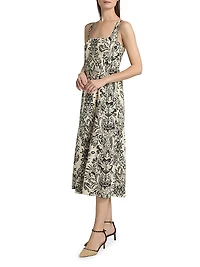 Natali Printed Cotton Midi-Dress