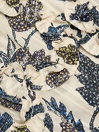 Azrou Printed Ruffled Blouse