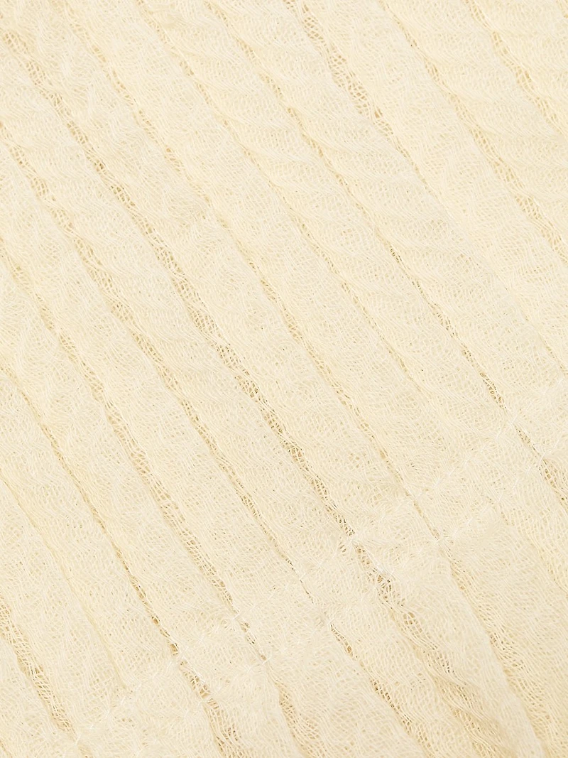 Karlyn Pleated Wool Top