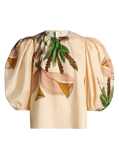 Anna Zemankova Ravena Printed Cotton Top