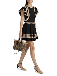 Anora Scalloped-Trim Cotton Top