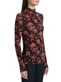Aurelia Floral Turtleneck Top