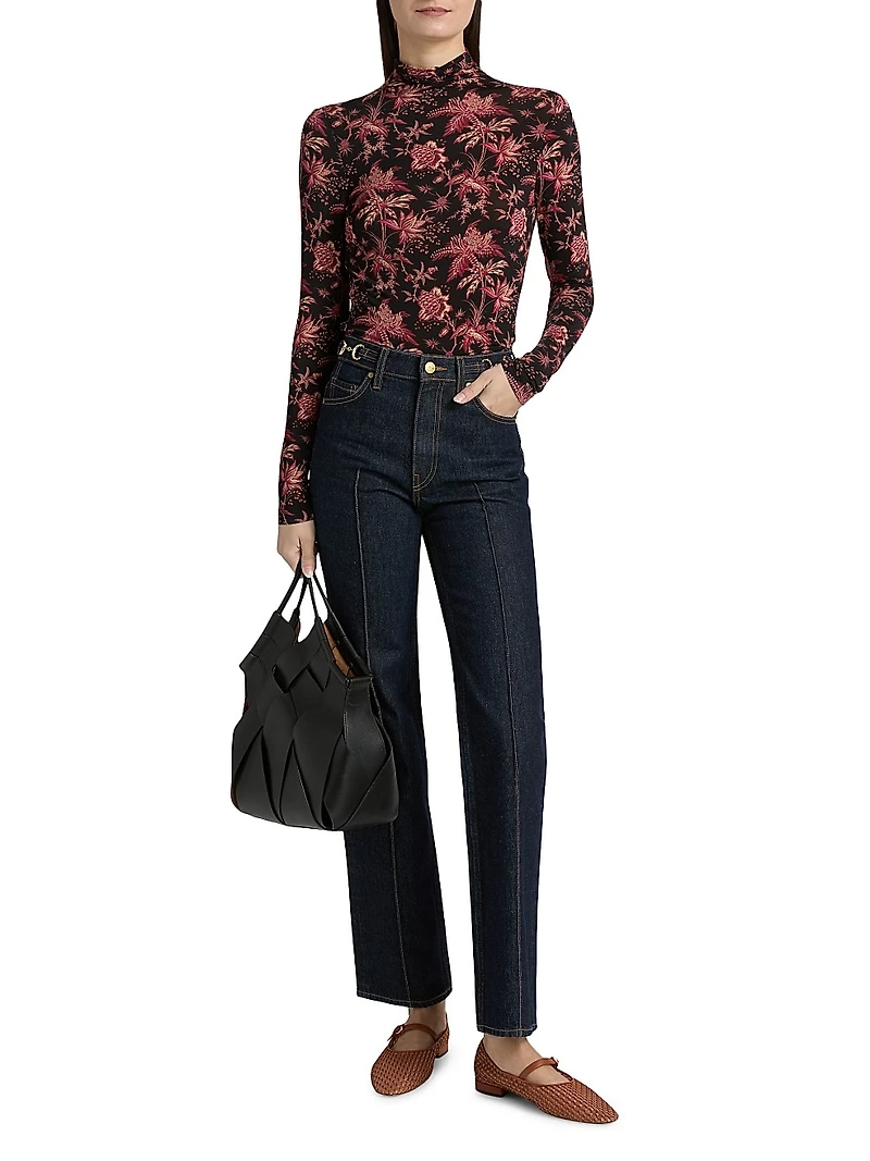 Aurelia Floral Turtleneck Top