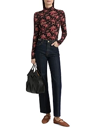 Aurelia Floral Turtleneck Top