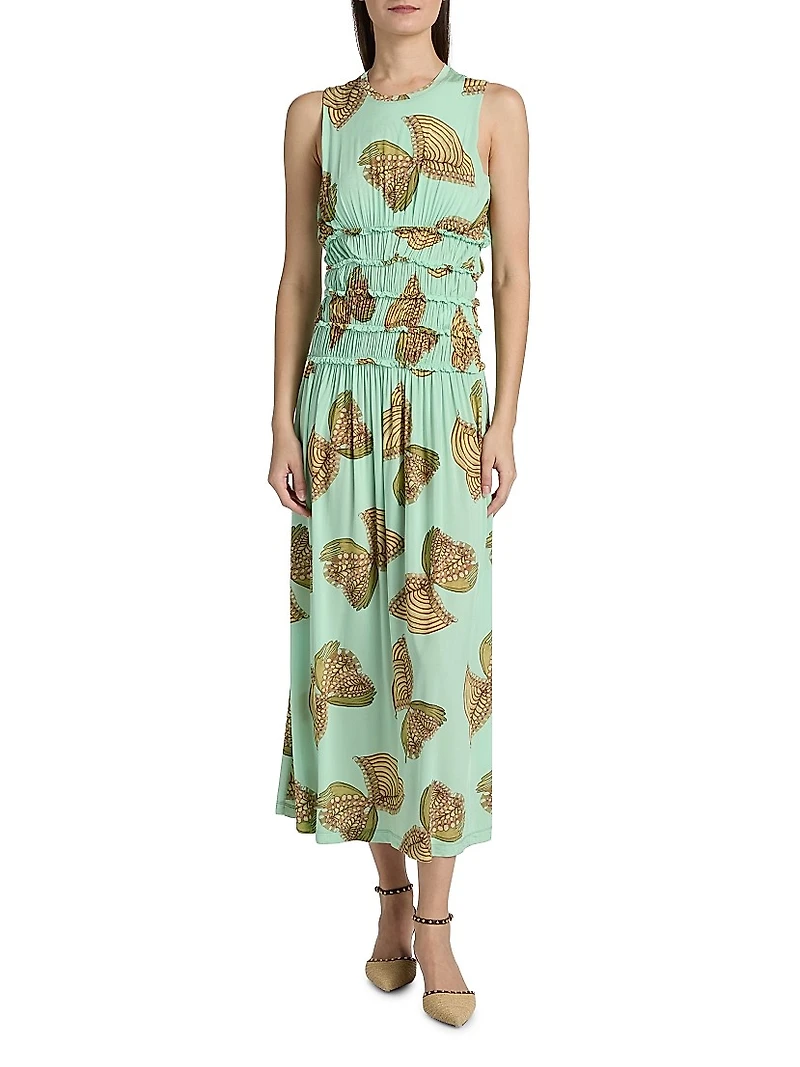Anna Zemankova Kamaria Printed Midi-Dress