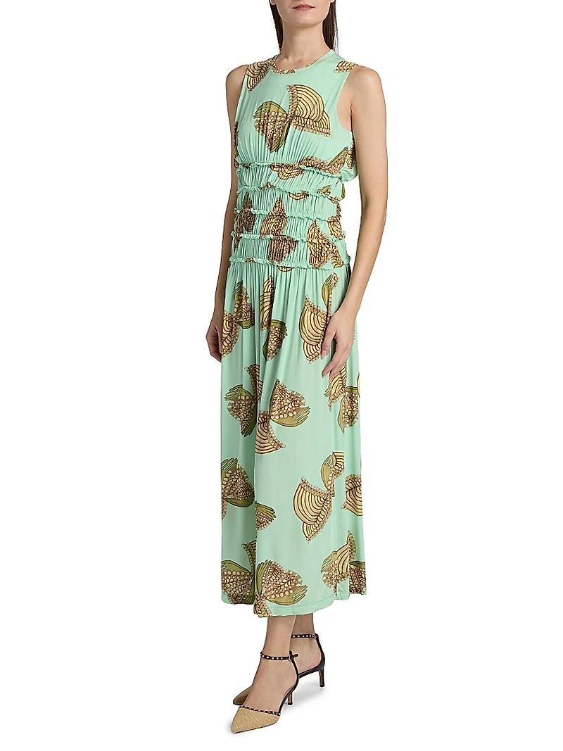 Anna Zemankova Kamaria Printed Midi-Dress