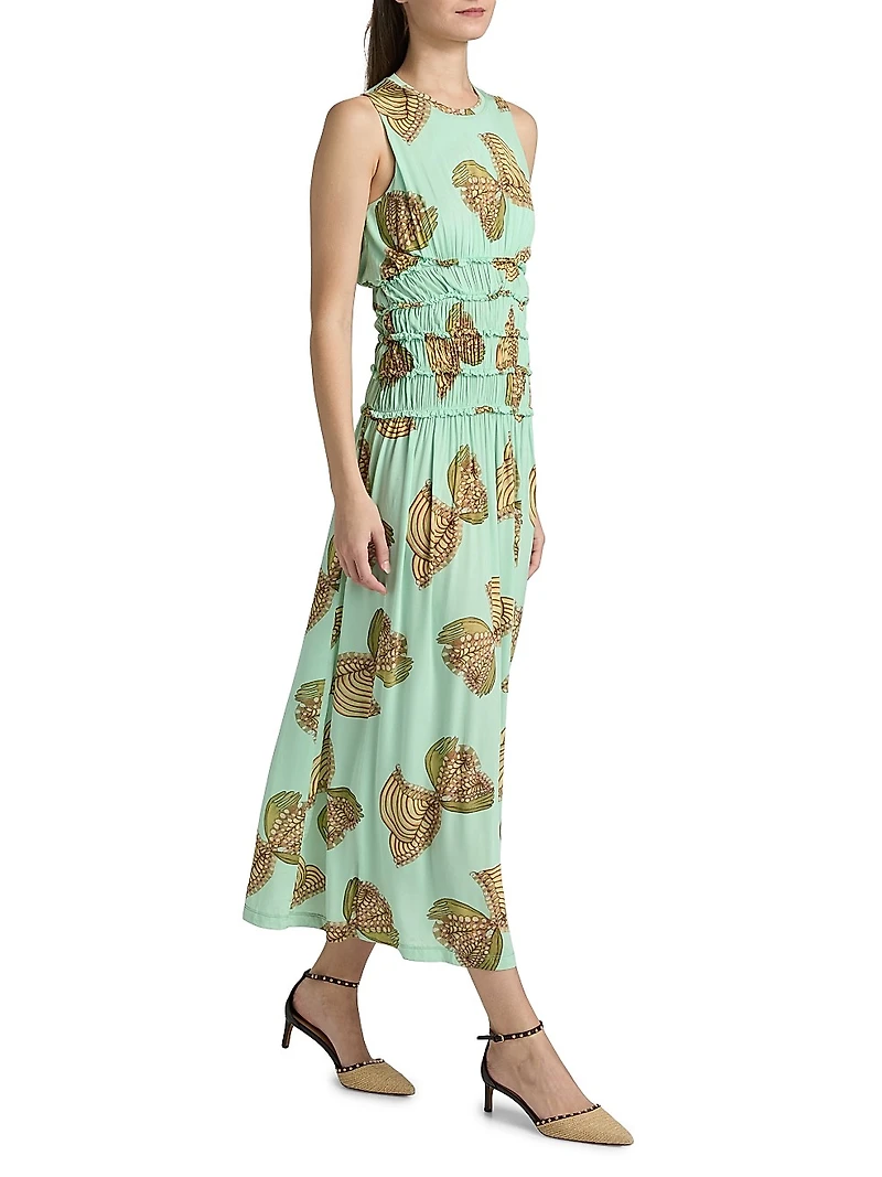 Anna Zemankova Kamaria Printed Midi-Dress