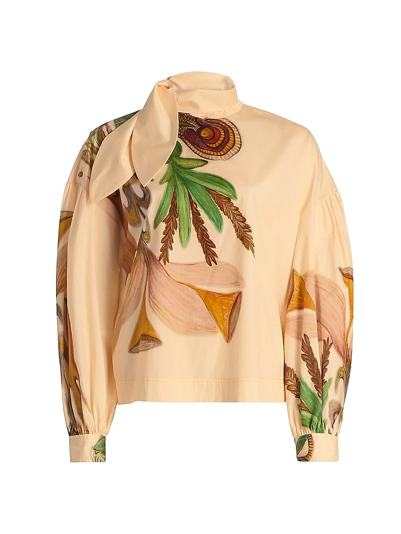 Anna Zemankova Printed Cotton Blouse