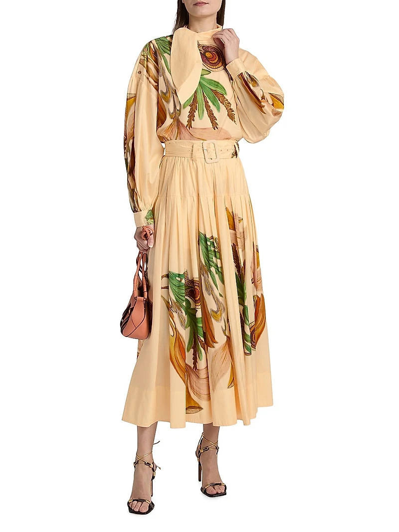 Anna Zemankova Printed Cotton Blouse