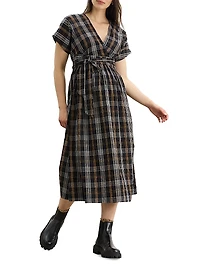 The Autumn Plaid Carolina Maternity Dress