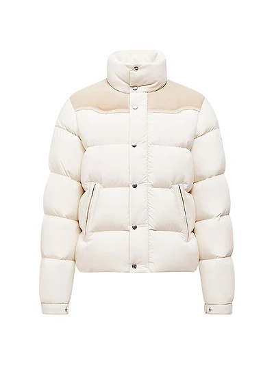 Verine Puffer Jacket with Suede Trim