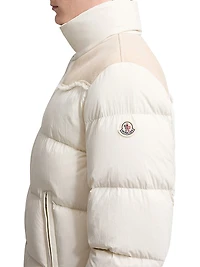 Verine Puffer Jacket with Suede Trim