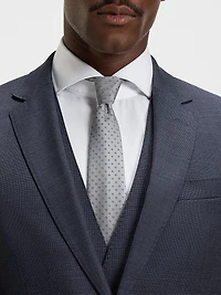 Three-Piece Slim-fit Suit Patterned Stretch Wool