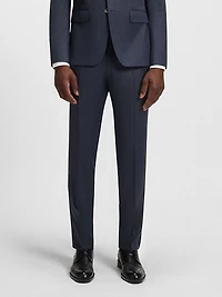 Three-Piece Slim-fit Suit Patterned Stretch Wool