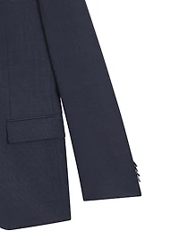 Three-Piece Slim-fit Suit Patterned Stretch Wool