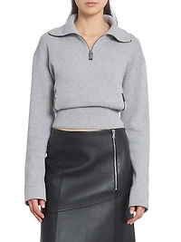 Cashmere-Merino Wool Half-Zip Pullover