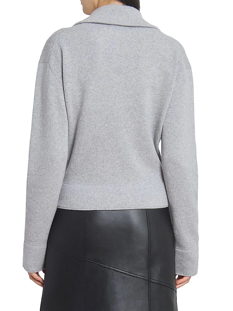 Cashmere-Merino Wool Half-Zip Pullover