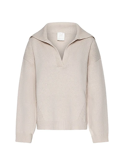 Boxy Fit Polo Neck Sweater