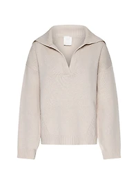Boxy Fit Polo Neck Sweater