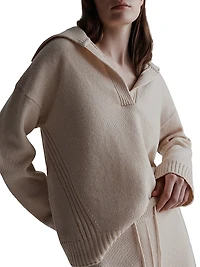 Boxy Fit Polo Neck Sweater