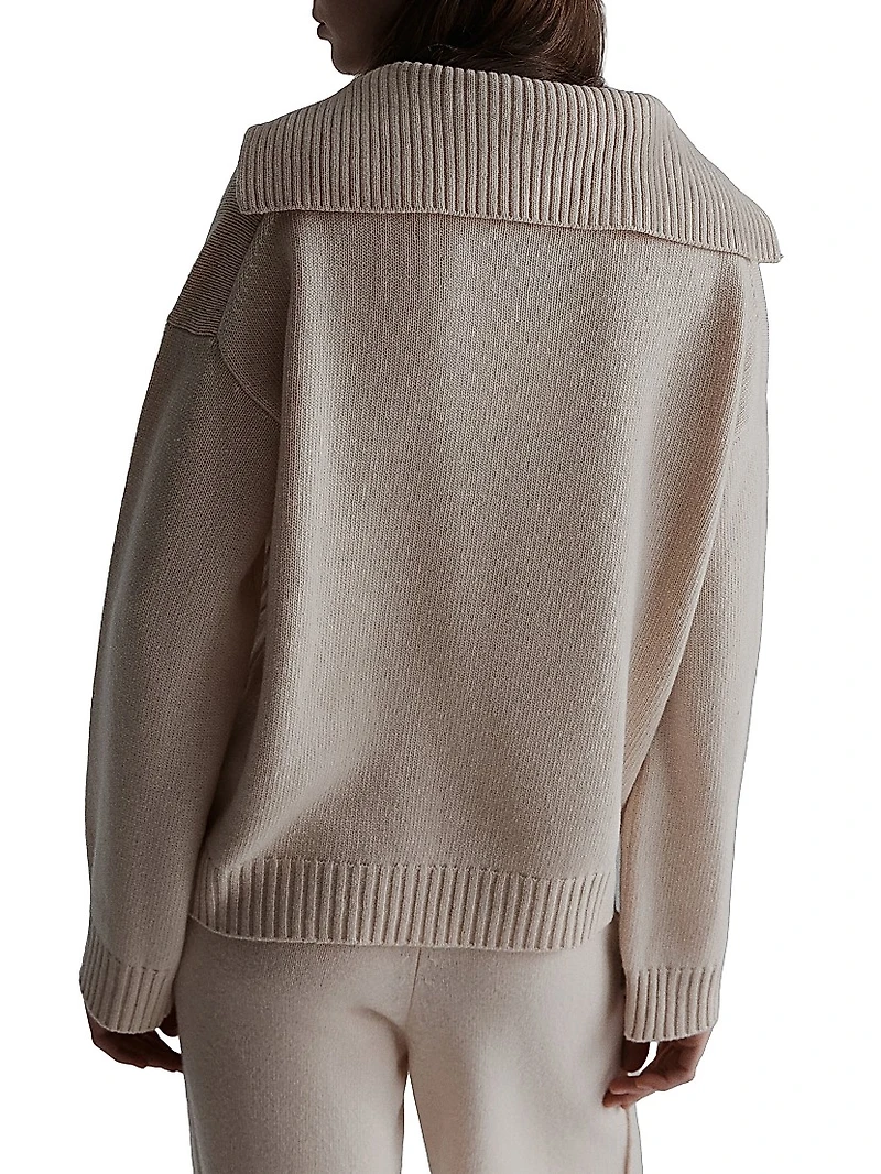 Boxy Fit Polo Neck Sweater