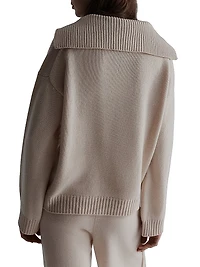 Boxy Fit Polo Neck Sweater