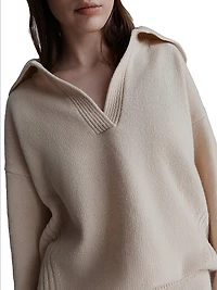 Boxy Fit Polo Neck Sweater