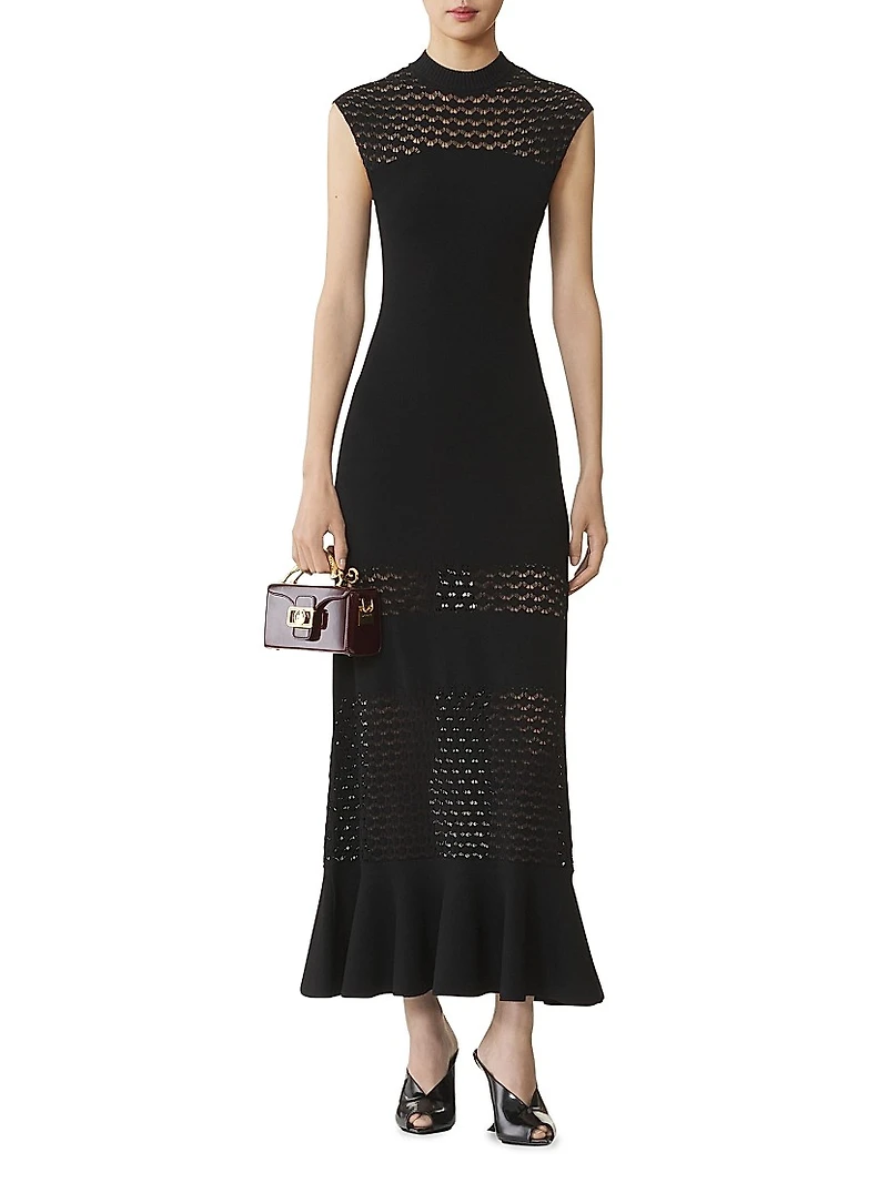 Lace Detail Dress Viscose