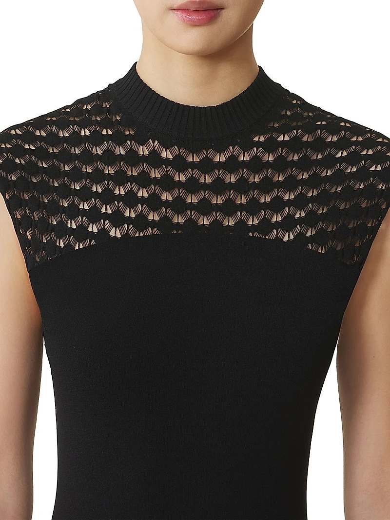 Lace Detail Dress Viscose