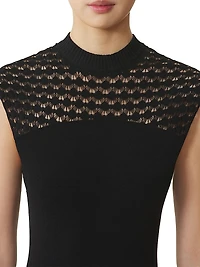 Lace Detail Dress Viscose