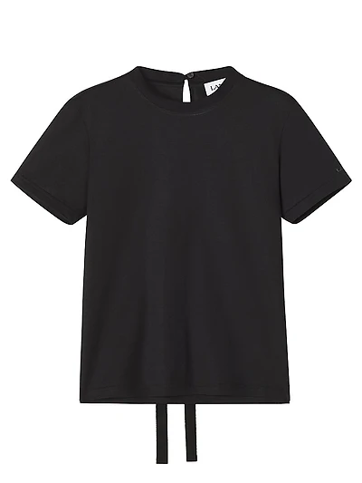 Cotton T-Shirt with Ribbon Detail