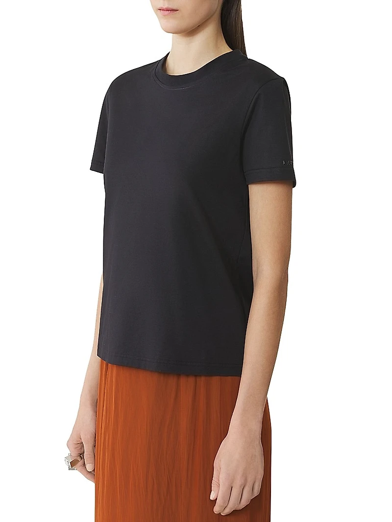 Cotton T-Shirt with Ribbon Detail