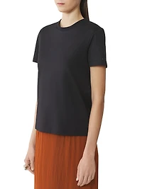Cotton T-Shirt with Ribbon Detail
