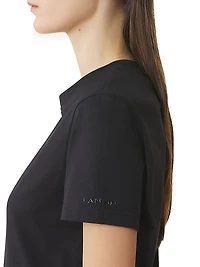 Cotton T-Shirt with Ribbon Detail
