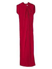 Long Knotted Dress Satin