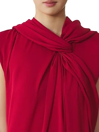 Long Knotted Dress Satin