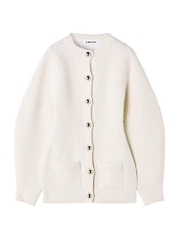 Wool Ribbed Cardigan