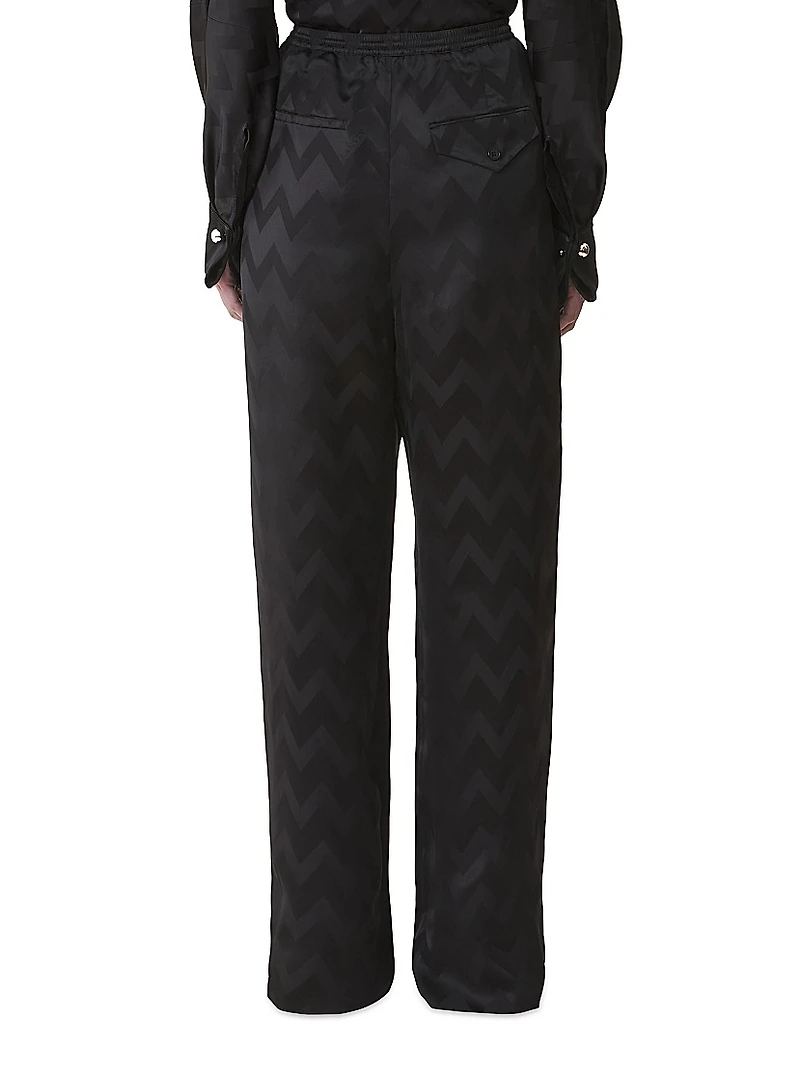 Fluid Pants Jacquard Viscose