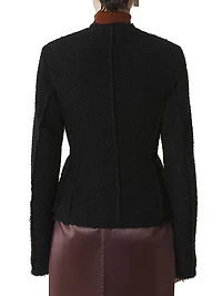 Asymmetrical Jacket Boucle Wool