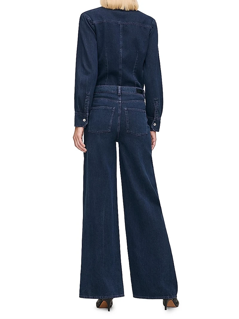 Hepburn Wide Leg Aura High Rise Jeans