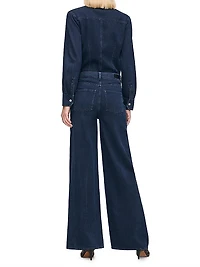 Hepburn Wide Leg Aura High Rise Jeans