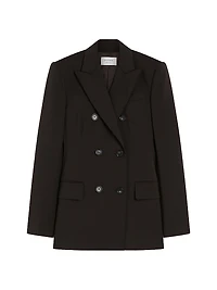 Double Breasted Wool Tailored Blazer