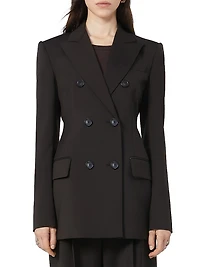 Double Breasted Wool Tailored Blazer