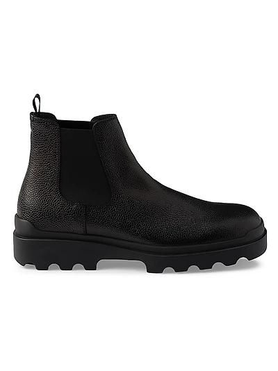 Stamped Leather Chelsea Boots